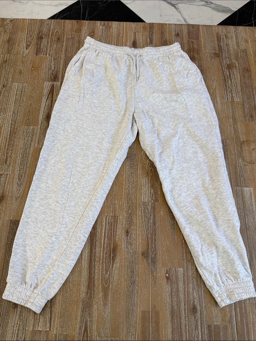 Divided Light Gray Drawstring Joggers